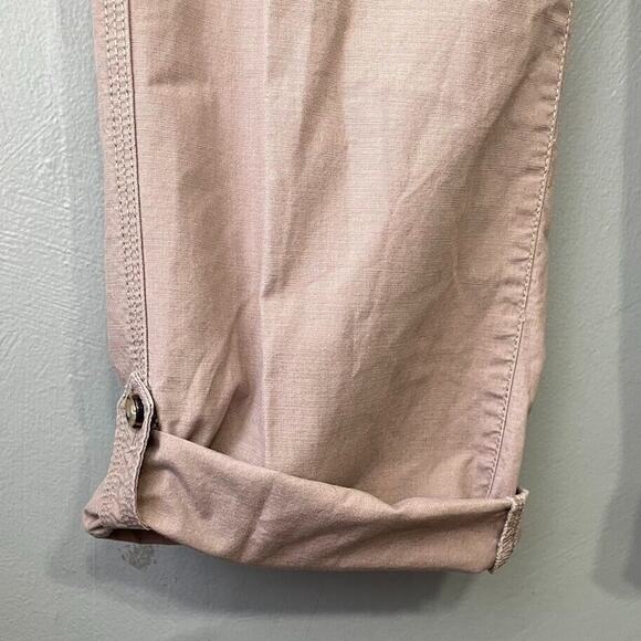 Talbots Pants Womens Size 10 Boyfriend Kahki Convertible Roll Tab Hiking Baggy - Picture 5 of 10